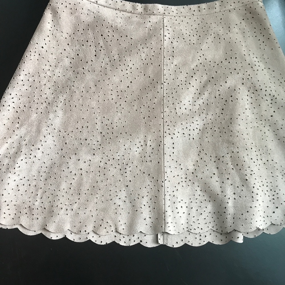 Light brown suede skirt